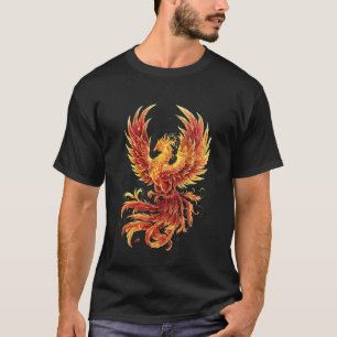 Camiseta Ave de fantasía ave mitológica fénix ascendente