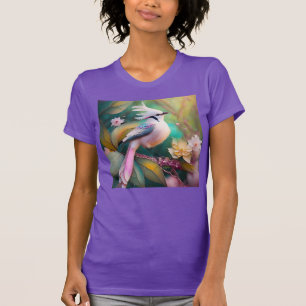 Camiseta Ave de fantasía Jay con cola de rubor crestado bla