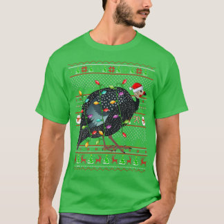 Camiseta Ave de Guinea con Ave de Pájaro Amante de Guinea F