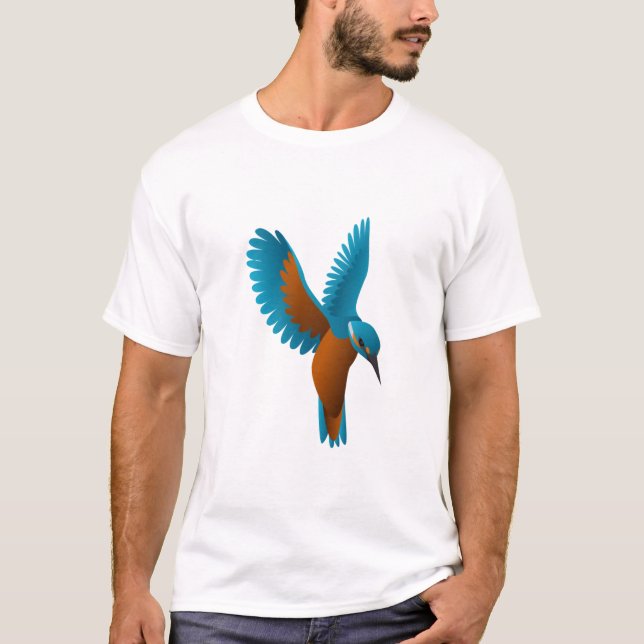 Camiseta ave de kingfisher (Anverso)