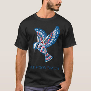 Camiseta Ave de Kingfisher en la bahía de la media luna nat