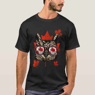 Camiseta Ave de la bandera de Canadá: hoja de arce de búho