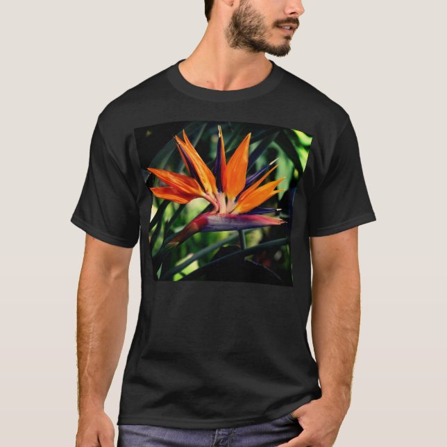 Camiseta Ave de la flor del paraíso. (Anverso)