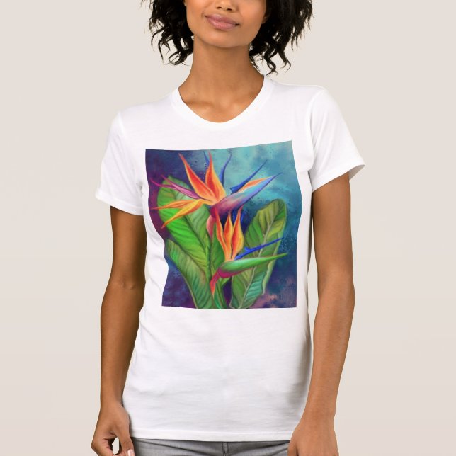 Camiseta Ave de la flor del paraíso T-Shirt Strelitzia (Anverso)