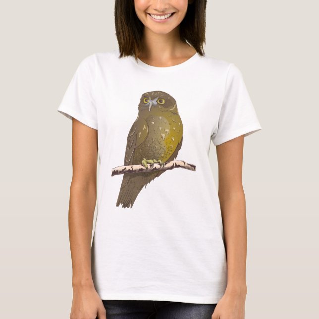 Camiseta Ave de Morepork RURU NZ (Anverso)