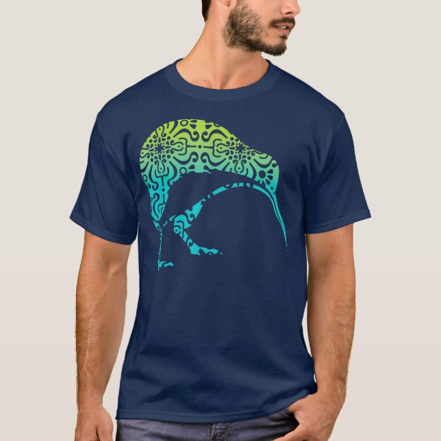 Camiseta Ave de Nueva Zelanda de la tribu Maorí Kiwi (Anverso)