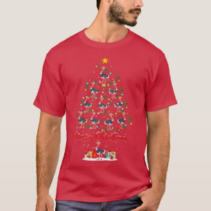 Camiseta Ave de Ostrich Amante de Santa Ostrich Christma