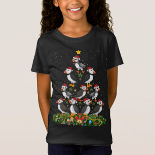 Camiseta Ave de Puffin Xmas Árbol Regalo Santa Hat Puffin C