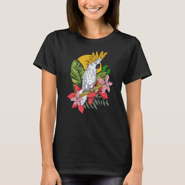 Camiseta Ave de repollo de loro animal Birder Cockat tropic (Anverso)