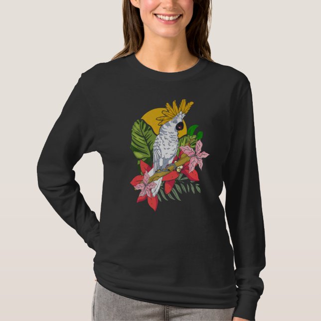 Camiseta Ave de repollo de loro animal Birder Cockat tropic (Anverso)