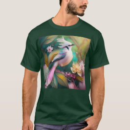Camiseta Ave de Rubor con cresta blanca Jay Fantasy