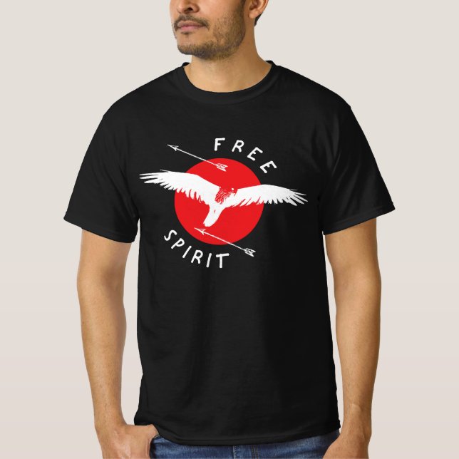 Camiseta Ave Del Espíritu Libre De Preya (Anverso)