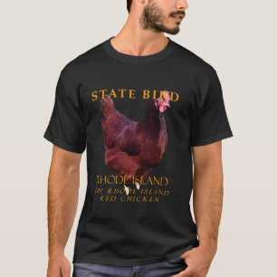 Camiseta Ave del Territorio de Rhode Island El Pollo Rojo d
