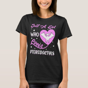 Camiseta Ave Dinosaurio De Forma Cardíaca Sólo Un Chica Que