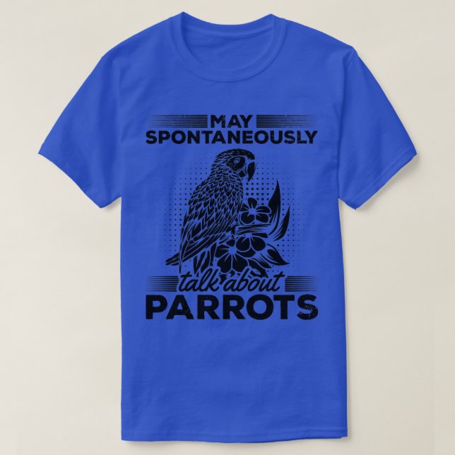 Camiseta Ave divertida de loro que puedo hablar espontáneam (Diseño del anverso)
