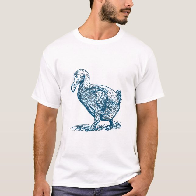 Camiseta Ave Dodo - Azul oceánico (Anverso)