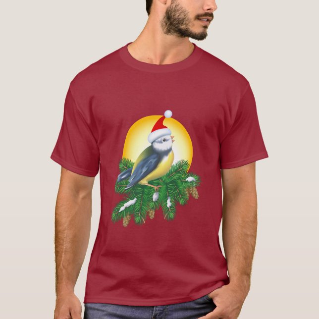 Camiseta Ave en Santa Hat (Anverso)