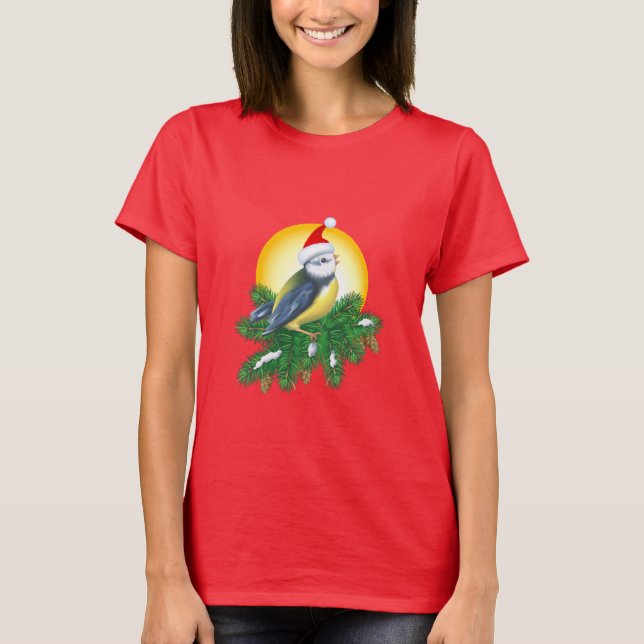 Camiseta Ave en Santa Hat (Anverso)