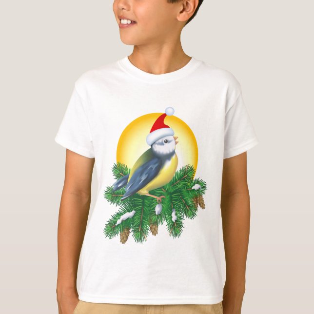 Camiseta Ave en Santa Hat (Anverso)