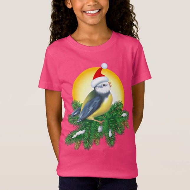 Camiseta Ave en Santa Hat (Anverso)