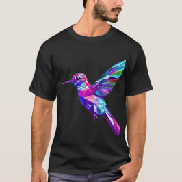 Camiseta Ave eritema arcoiris geométrico