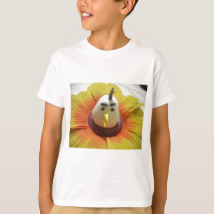 Camiseta Ave esculpida en la imagen de arte de girasol