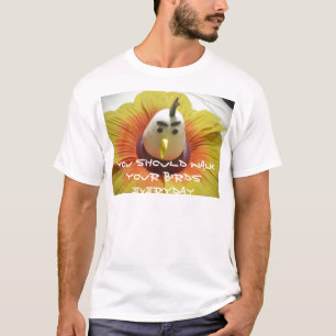 Camiseta Ave esculpida en la imagen de arte de girasol