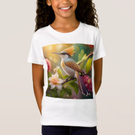 Camiseta Ave Fantasy de Honeyeater con cresta dorada