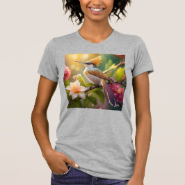 Camiseta Ave Fantasy de Honeyeater con cresta dorada