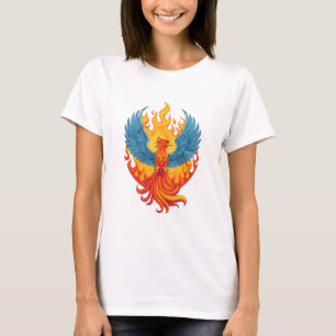 Camiseta Ave Fénix mitológica fantástica resplandeciente