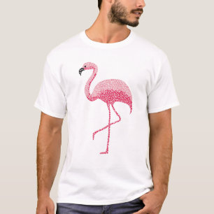 Camiseta Ave Flamingo Rosado Tropical