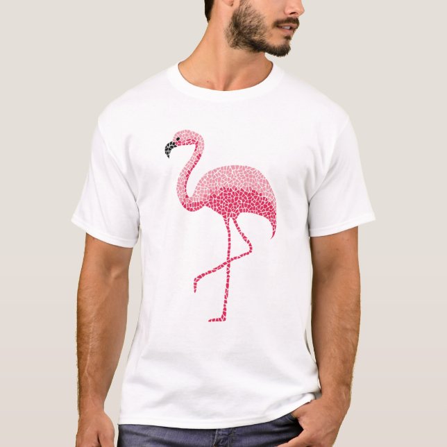 Camiseta Ave Flamingo Rosado Tropical (Anverso)