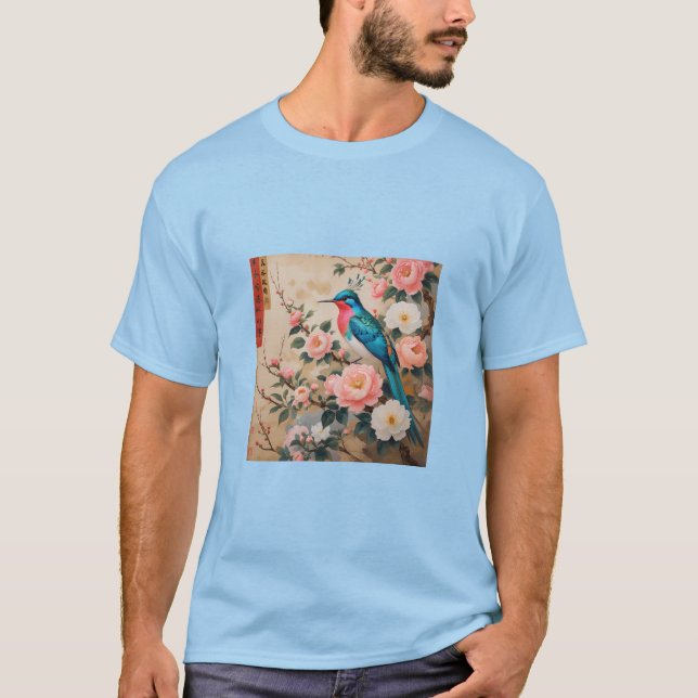 Camiseta Ave 🕊️ flor 🌹 (Anverso)