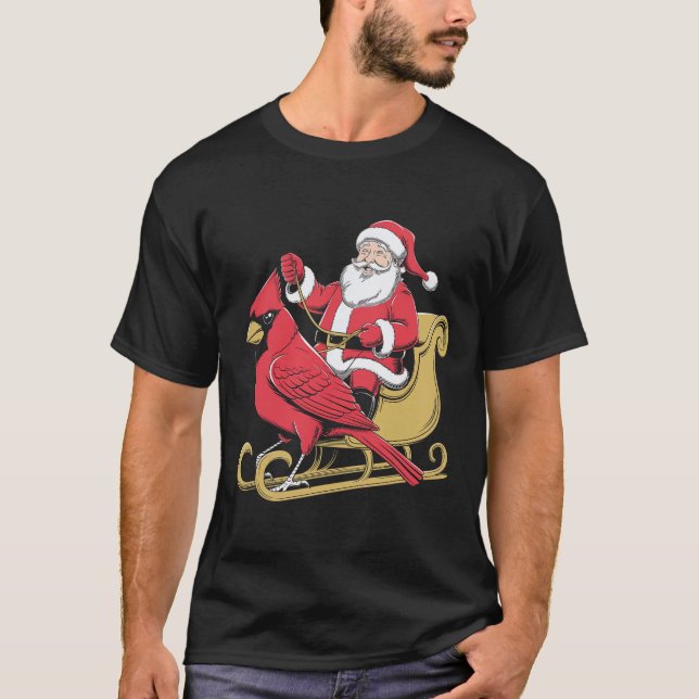 Camiseta Ave Gigante De Santa Riding Cardinal Para El Amor  (Anverso)