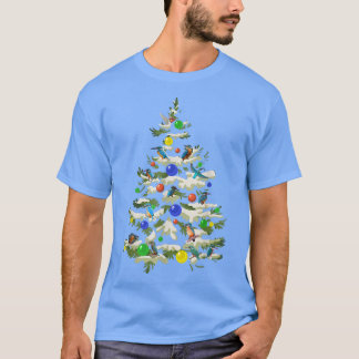Camiseta Ave Kingfisher alrededor del árbol de Navidad Navi