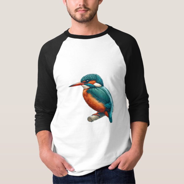 Camiseta Ave Kingfisher Basic 3/4 Sleeve Raglan T-Shirt (Anverso)