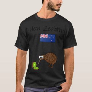 Camiseta Ave Kiwi de Bandera de Nueva Zelanda