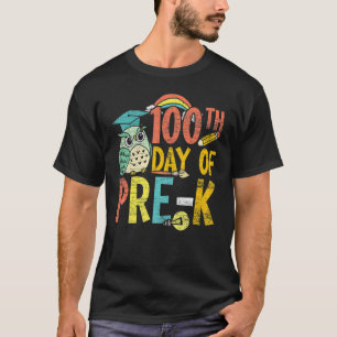Camiseta Ave Lechuza Sabia 100º Día De Previo A K Feliz 100