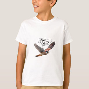 Camiseta Ave libre - Cernícalo estadounidense en el vuelo i