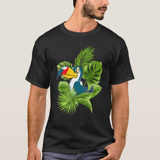Camiseta Ave Lluvia Pájaro Animal Tropical Toucan (Anverso)