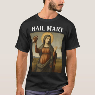 Camiseta Ave María Divertida Parodia de Fútbol Virgen María