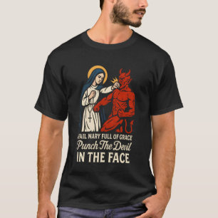 Camiseta Ave María Llena de Gracia Golpea al Diablo en La C