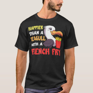 Camiseta Ave marina de gaviota francesa más feliz que un fr