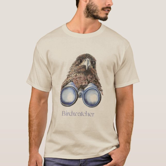 Camiseta Ave mirante de aves Hawk Viendo tu humor (Anverso)
