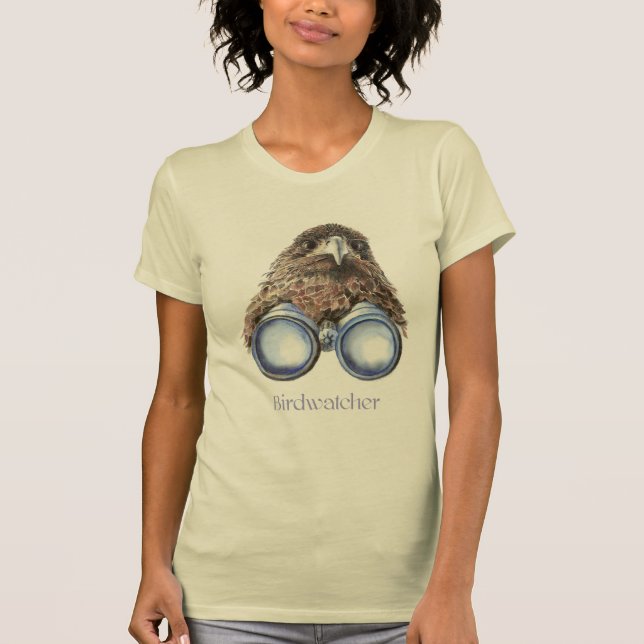 Camiseta Ave mirante de aves Hawk Viendo tu humor (Anverso)