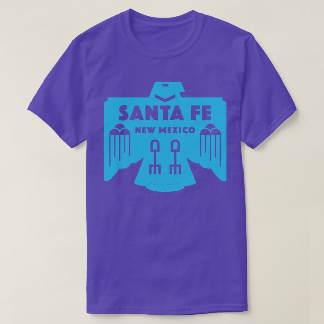 Camiseta Ave nativo americano Santa Fe Nuevo México Azul (Diseño del anverso)