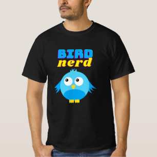 Camiseta Ave nerd pájaro pájaro morado