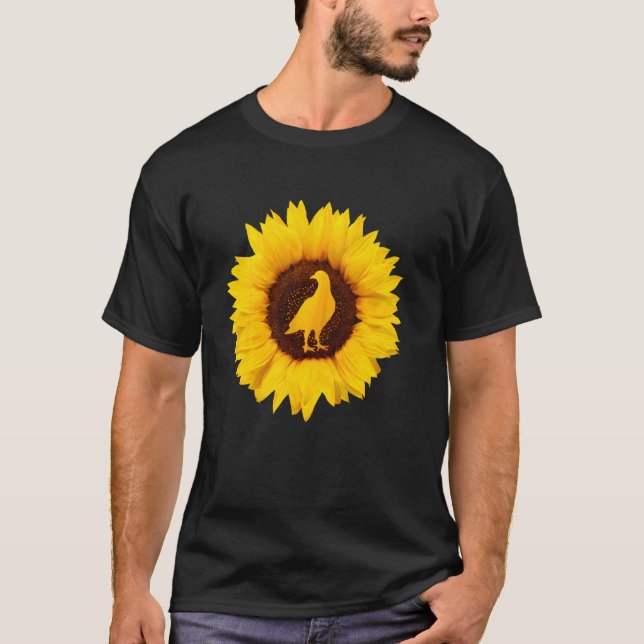 Camiseta Ave Para Hombres Foweather Sunflower (Anverso)