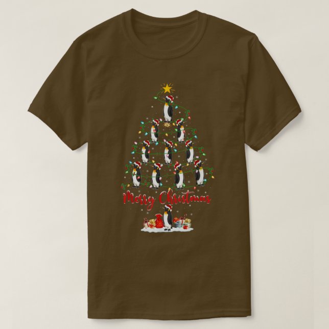Camiseta Ave Pingüino Amante de Santa Penguin Christma (Diseño del anverso)