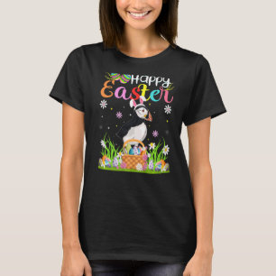 Camiseta Ave Puffin Bunny Egg Hung Puffin Feliz Pascua